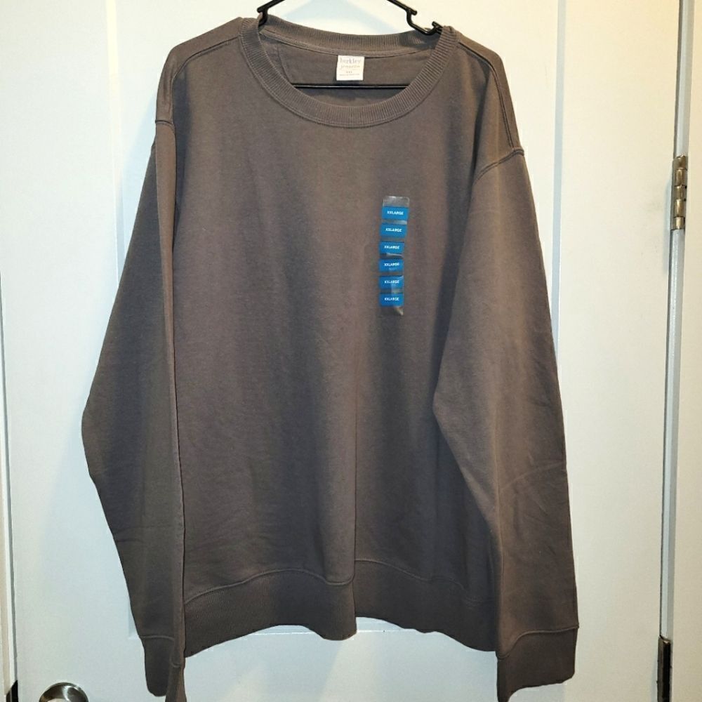 Men’s Berkley Jensen Fleece Crewneck  Sweatshirt NWT XXL